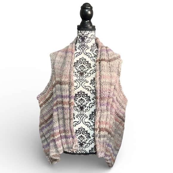 Sweaters - HANDMADE Multicolor Knit Sweater Vest